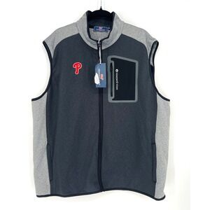 Vineyard Vines Philadelphia Phillies Powerstretch Vest Men's Charcoal MLB NWT